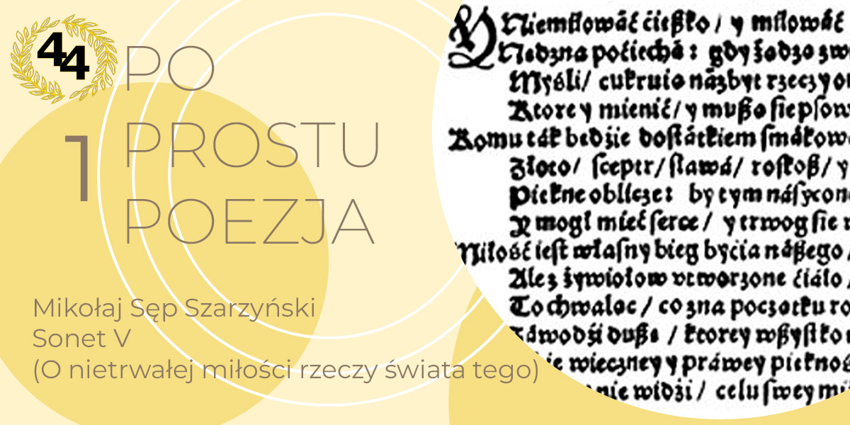 metafora 44 - po prostu poezja - tydzień 1